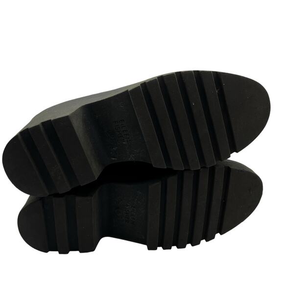 Eileen Fisher Womens 8 Kat Leather Platform Ankle Boots Booties Black 3" Heel - Picture 7 of 13